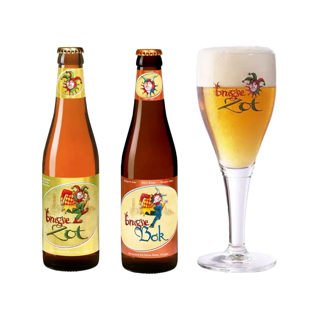 PACK CERVEJAS BELGAS 2 UNIDADES BRUGSE ZOT 330ML + TAÇA