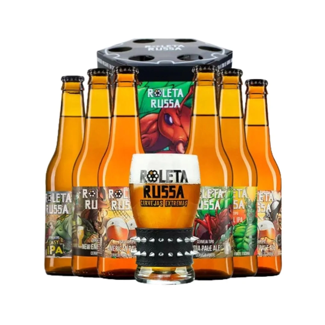 KIT ROLETA RUSSA 6 LONG NECK + COPO BRACELETE KIT ROLETA RUSSA 6 LONG NECK + COPO BRACELETE