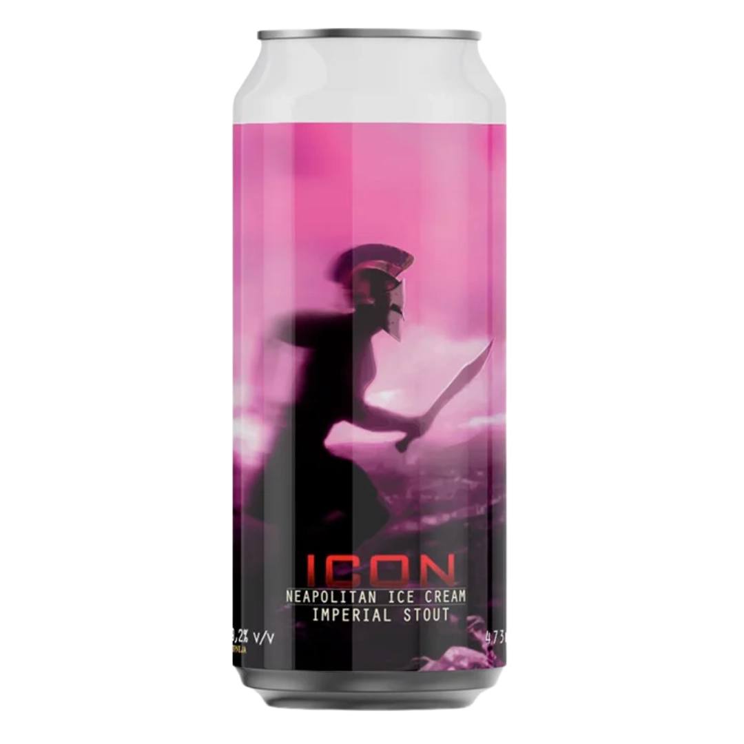 CERVEJA SPARTACUS ICON NEAPOLITAN ICE CREAM IMPERIAL STOUT 473ML CERVEJA SPARTACUS ICON NEAPOLITAN ICE CREAM IMPERIAL STOUT 473ML