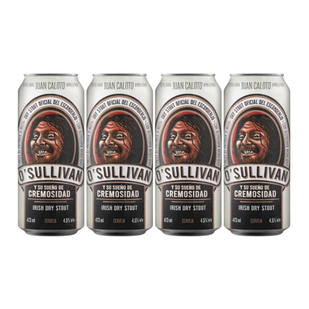 PACK 4 UNIDADES CERVEJA JUAN CALOTO O´SULLIVAN E SU SUENO DE CREMOSIDADE 473ML